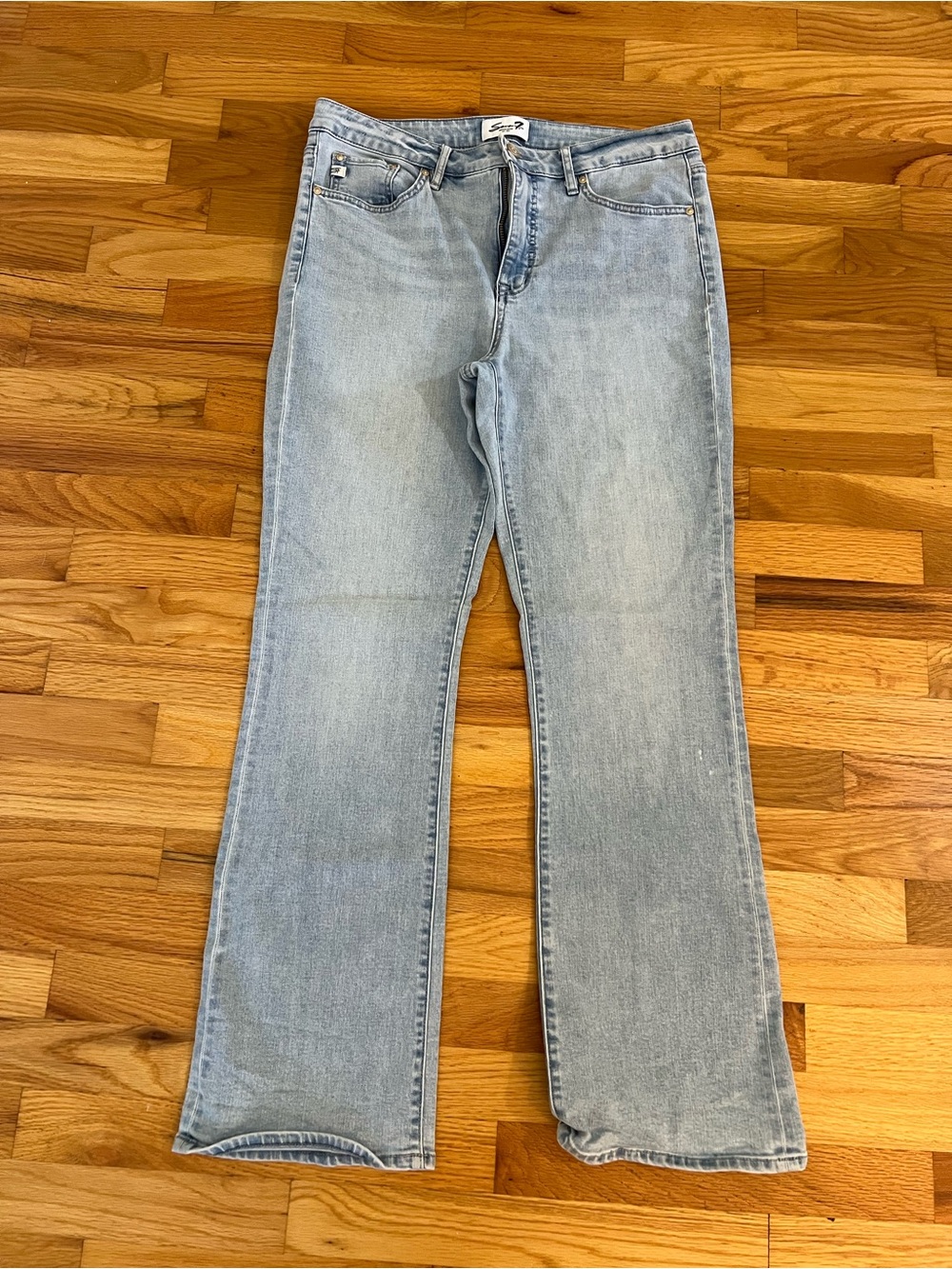 7 For All Mankind Light Blue High Rise Slim Boot
